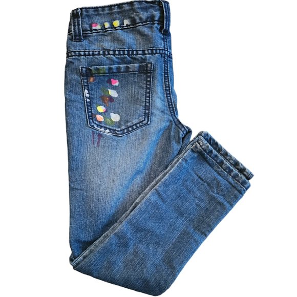 EUC | Gorgeous |👖Guess Jeans👖| Paint Splash | Distressed | Girl's | Size: 10 - Picture 5 of 16